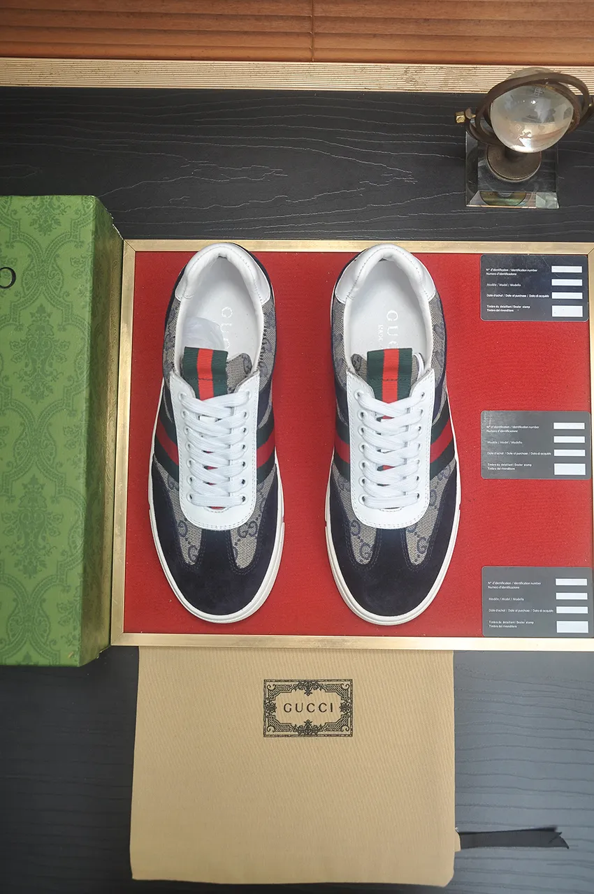 Men's men's shoes💰440💶[GUCCI] official website 1:1 men's sports shoes are now on the market. They are made of original fabric + water-dyed sheepskin lining, plus the official website original 1:1 comfortable outsole. Fashionable and versatile, super comfortable and breathable. Standard shoe size 38/45 (custom-made size 45 is non-refundable)